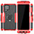 Silikon Hülle Handyhülle und Kunststoff Schutzhülle Hartschalen Tasche mit Magnetisch Fingerring Ständer JX2 für Samsung Galaxy F62 5G