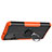 Silikon Hülle Handyhülle und Kunststoff Schutzhülle Hartschalen Tasche mit Magnetisch Fingerring Ständer JX2 für Samsung Galaxy F62 5G Orange