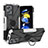 Silikon Hülle Handyhülle und Kunststoff Schutzhülle Hartschalen Tasche mit Magnetisch Fingerring Ständer JX2 für Xiaomi Poco X4 GT 5G Silber
