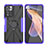 Silikon Hülle Handyhülle und Kunststoff Schutzhülle Hartschalen Tasche mit Magnetisch Fingerring Ständer JX2 für Xiaomi Poco X4 NFC Violett