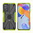 Silikon Hülle Handyhülle und Kunststoff Schutzhülle Hartschalen Tasche mit Magnetisch Fingerring Ständer JX2 für Xiaomi Redmi Note 11 Pro 5G