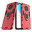 Silikon Hülle Handyhülle und Kunststoff Schutzhülle Hartschalen Tasche mit Magnetisch Fingerring Ständer KC1 für Huawei Nova 8i