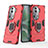 Silikon Hülle Handyhülle und Kunststoff Schutzhülle Hartschalen Tasche mit Magnetisch Fingerring Ständer KC1 für Oppo Reno11 Pro 5G
