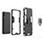 Silikon Hülle Handyhülle und Kunststoff Schutzhülle Hartschalen Tasche mit Magnetisch Fingerring Ständer KC1 für Samsung Galaxy A30S