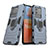 Silikon Hülle Handyhülle und Kunststoff Schutzhülle Hartschalen Tasche mit Magnetisch Fingerring Ständer KC1 für Vivo iQOO Neo6 5G