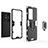 Silikon Hülle Handyhülle und Kunststoff Schutzhülle Hartschalen Tasche mit Magnetisch Fingerring Ständer KC1 für Vivo X70 Pro+ Plus 5G