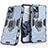 Silikon Hülle Handyhülle und Kunststoff Schutzhülle Hartschalen Tasche mit Magnetisch Fingerring Ständer KC1 für Xiaomi Mi 12T Pro 5G