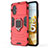 Silikon Hülle Handyhülle und Kunststoff Schutzhülle Hartschalen Tasche mit Magnetisch Fingerring Ständer KC1 für Xiaomi Poco M5 4G