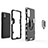 Silikon Hülle Handyhülle und Kunststoff Schutzhülle Hartschalen Tasche mit Magnetisch Fingerring Ständer KC1 für Xiaomi Redmi Note 10T 5G