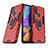Silikon Hülle Handyhülle und Kunststoff Schutzhülle Hartschalen Tasche mit Magnetisch Fingerring Ständer KC2 für Samsung Galaxy A21s Rot