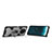 Silikon Hülle Handyhülle und Kunststoff Schutzhülle Hartschalen Tasche mit Magnetisch Fingerring Ständer KC3 für Huawei Nova 8i