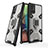 Silikon Hülle Handyhülle und Kunststoff Schutzhülle Hartschalen Tasche mit Magnetisch Fingerring Ständer KC3 für Samsung Galaxy A71 5G Schwarz