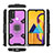 Silikon Hülle Handyhülle und Kunststoff Schutzhülle Hartschalen Tasche mit Magnetisch Fingerring Ständer KC3 für Samsung Galaxy M21