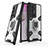 Silikon Hülle Handyhülle und Kunststoff Schutzhülle Hartschalen Tasche mit Magnetisch Fingerring Ständer KC3 für Vivo X70 Pro+ Plus 5G Weiß