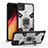 Silikon Hülle Handyhülle und Kunststoff Schutzhülle Hartschalen Tasche mit Magnetisch Fingerring Ständer KC3 für Xiaomi Redmi 10A 4G