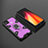 Silikon Hülle Handyhülle und Kunststoff Schutzhülle Hartschalen Tasche mit Magnetisch Fingerring Ständer KC3 für Xiaomi Redmi 10A 4G Violett