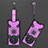 Silikon Hülle Handyhülle und Kunststoff Schutzhülle Hartschalen Tasche mit Magnetisch Fingerring Ständer KC4 für Huawei Honor Magic3 Pro+ Plus 5G Violett