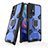 Silikon Hülle Handyhülle und Kunststoff Schutzhülle Hartschalen Tasche mit Magnetisch Fingerring Ständer KC4 für Xiaomi Poco M4 Pro 5G Blau