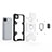 Silikon Hülle Handyhülle und Kunststoff Schutzhülle Hartschalen Tasche mit Magnetisch Fingerring Ständer KC4 für Xiaomi Redmi 9C NFC