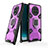 Silikon Hülle Handyhülle und Kunststoff Schutzhülle Hartschalen Tasche mit Magnetisch Fingerring Ständer KC5 für Huawei Nova 8i Violett