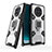 Silikon Hülle Handyhülle und Kunststoff Schutzhülle Hartschalen Tasche mit Magnetisch Fingerring Ständer KC5 für Huawei Nova 8i Weiß
