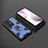 Silikon Hülle Handyhülle und Kunststoff Schutzhülle Hartschalen Tasche mit Magnetisch Fingerring Ständer KC5 für Vivo X70 Pro+ Plus 5G