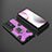 Silikon Hülle Handyhülle und Kunststoff Schutzhülle Hartschalen Tasche mit Magnetisch Fingerring Ständer KC5 für Vivo X70 Pro+ Plus 5G Violett