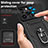 Silikon Hülle Handyhülle und Kunststoff Schutzhülle Hartschalen Tasche mit Magnetisch Fingerring Ständer MQ1 für Apple iPhone 13 Pro Max