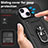 Silikon Hülle Handyhülle und Kunststoff Schutzhülle Hartschalen Tasche mit Magnetisch Fingerring Ständer MQ1 für Apple iPhone 14 Plus