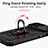 Silikon Hülle Handyhülle und Kunststoff Schutzhülle Hartschalen Tasche mit Magnetisch Fingerring Ständer MQ1 für Apple iPhone 14 Plus