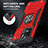 Silikon Hülle Handyhülle und Kunststoff Schutzhülle Hartschalen Tasche mit Magnetisch Fingerring Ständer MQ1 für Oppo F19 Pro