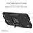 Silikon Hülle Handyhülle und Kunststoff Schutzhülle Hartschalen Tasche mit Magnetisch Fingerring Ständer MQ1 für Samsung Galaxy A03
