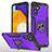 Silikon Hülle Handyhülle und Kunststoff Schutzhülle Hartschalen Tasche mit Magnetisch Fingerring Ständer MQ1 für Samsung Galaxy A04s