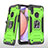 Silikon Hülle Handyhülle und Kunststoff Schutzhülle Hartschalen Tasche mit Magnetisch Fingerring Ständer MQ1 für Samsung Galaxy A10s