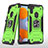 Silikon Hülle Handyhülle und Kunststoff Schutzhülle Hartschalen Tasche mit Magnetisch Fingerring Ständer MQ1 für Samsung Galaxy A11