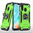 Silikon Hülle Handyhülle und Kunststoff Schutzhülle Hartschalen Tasche mit Magnetisch Fingerring Ständer MQ1 für Samsung Galaxy A20e