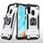 Silikon Hülle Handyhülle und Kunststoff Schutzhülle Hartschalen Tasche mit Magnetisch Fingerring Ständer MQ1 für Samsung Galaxy A20e