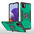 Silikon Hülle Handyhülle und Kunststoff Schutzhülle Hartschalen Tasche mit Magnetisch Fingerring Ständer MQ1 für Samsung Galaxy A22s 5G