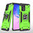 Silikon Hülle Handyhülle und Kunststoff Schutzhülle Hartschalen Tasche mit Magnetisch Fingerring Ständer MQ1 für Samsung Galaxy A91