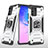 Silikon Hülle Handyhülle und Kunststoff Schutzhülle Hartschalen Tasche mit Magnetisch Fingerring Ständer MQ1 für Samsung Galaxy A91