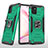 Silikon Hülle Handyhülle und Kunststoff Schutzhülle Hartschalen Tasche mit Magnetisch Fingerring Ständer MQ1 für Samsung Galaxy M60s