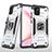 Silikon Hülle Handyhülle und Kunststoff Schutzhülle Hartschalen Tasche mit Magnetisch Fingerring Ständer MQ1 für Samsung Galaxy Note 10 Lite