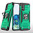 Silikon Hülle Handyhülle und Kunststoff Schutzhülle Hartschalen Tasche mit Magnetisch Fingerring Ständer MQ1 für Samsung Galaxy S20 Nachtgrün