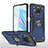 Silikon Hülle Handyhülle und Kunststoff Schutzhülle Hartschalen Tasche mit Magnetisch Fingerring Ständer MQ1 für Xiaomi Mi 10i 5G