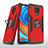 Silikon Hülle Handyhülle und Kunststoff Schutzhülle Hartschalen Tasche mit Magnetisch Fingerring Ständer MQ1 für Xiaomi Poco M2 Pro