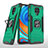 Silikon Hülle Handyhülle und Kunststoff Schutzhülle Hartschalen Tasche mit Magnetisch Fingerring Ständer MQ1 für Xiaomi Poco M2 Pro Nachtgrün