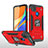 Silikon Hülle Handyhülle und Kunststoff Schutzhülle Hartschalen Tasche mit Magnetisch Fingerring Ständer MQ1 für Xiaomi Redmi 10A 4G