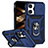 Silikon Hülle Handyhülle und Kunststoff Schutzhülle Hartschalen Tasche mit Magnetisch Fingerring Ständer MQ2 für Apple iPhone 14 Pro
