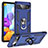 Silikon Hülle Handyhülle und Kunststoff Schutzhülle Hartschalen Tasche mit Magnetisch Fingerring Ständer MQ3 für Google Pixel 6a 5G Blau