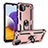 Silikon Hülle Handyhülle und Kunststoff Schutzhülle Hartschalen Tasche mit Magnetisch Fingerring Ständer MQ3 für Samsung Galaxy A22s 5G
